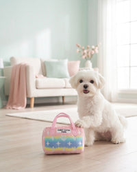Pink Ombre Chewy Handbag Plush Squeaky Dog Toy - 2 Sizes