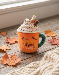 Pupkin Spice Latte Mug Plush Squeaky Fall Season Dog Toy