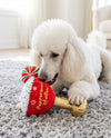 Puppermint Muttini Red Holiday Plush Squeaky Dog Toy