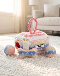 Pink Ombre Chewy Trunk Interactive Activity House Rope Dog Toy Set - 4Pc