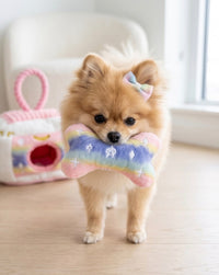 Pink Ombre Chewy Trunk Interactive Activity House Rope Dog Toy Set - 4Pc