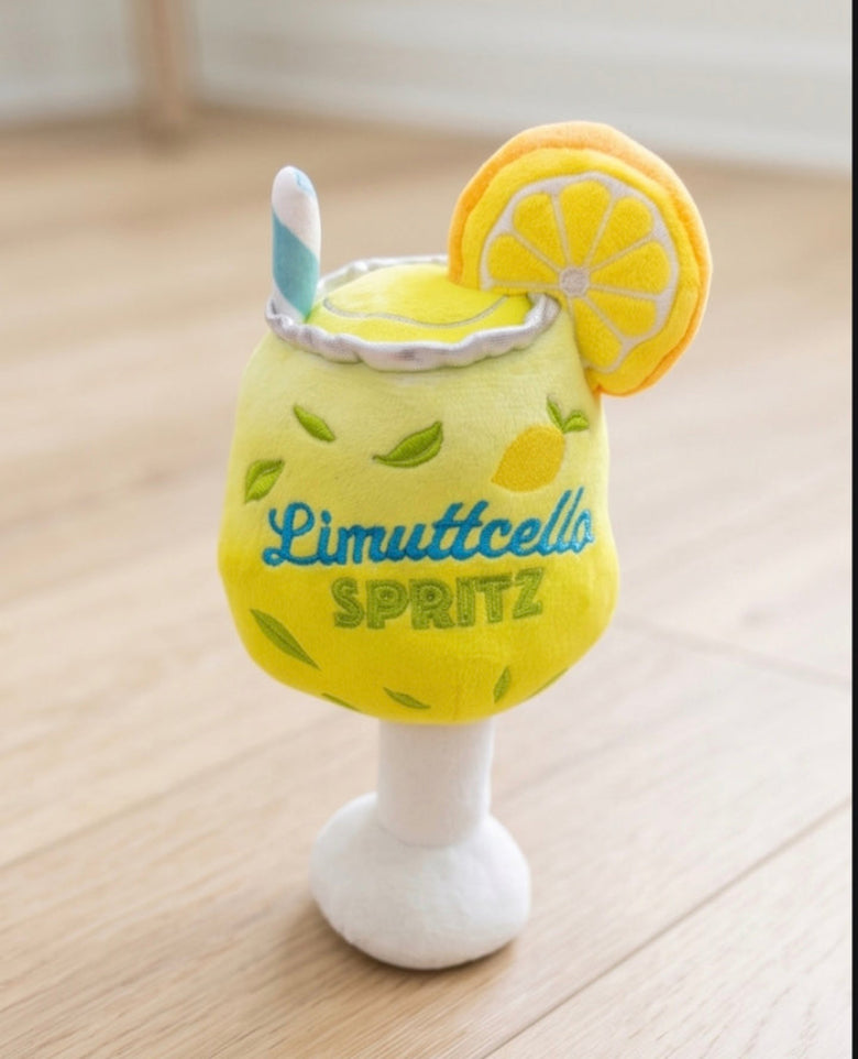 Limuttcello Refreshing Lemon Spritz Plush Squeaker Dog Toy