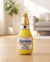 Muttdelo Beer Bottle Yellow Plush Squeaky Dog Toy
