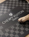 Haute Diggity Dog Bowls & Placemats Black Checker Chewy Vuiton Placemat