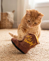 Kitty Cowboy Brown Boot and Hat Western Cat Toy Set - 2 Pc