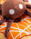 Brown Spider Plush Squeaky Halloween Fall Season Donut Dog Toy