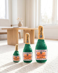 Woof Clicquot Rose' Bottle Plush Squeaky Dog Toy - 3 Sizes