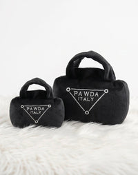 Pawda Black Handbag Plush Squeaky Dog Toy - 2 Sizes