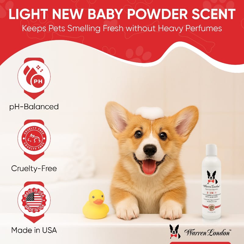 Warren London Pet Grooming Supplies 2-in-1 Puppy Shampoo & Conditioner