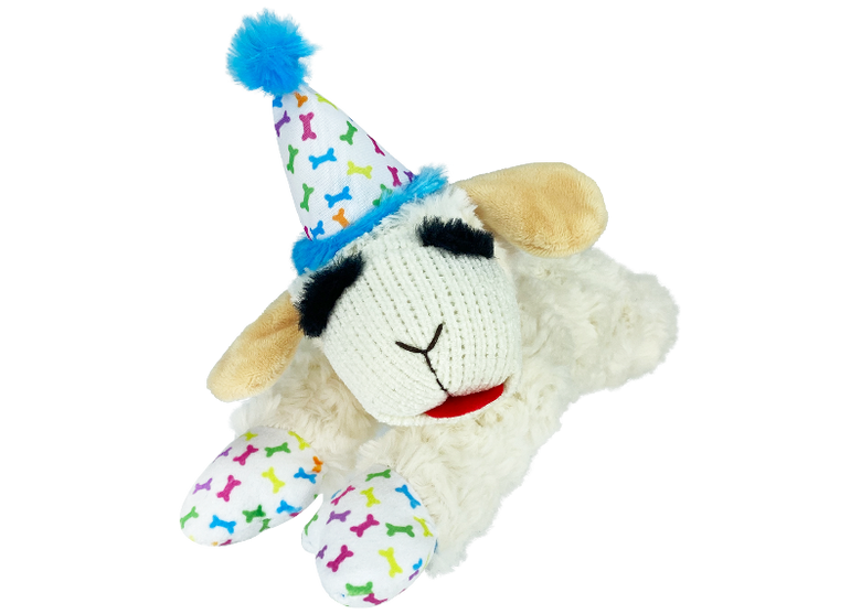 Lamb Chop w/ Birthday Hat Blue Plush Dog Toy - 10.5"
