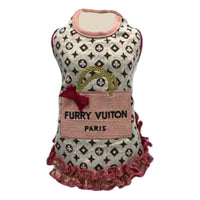 luna blue Dresses MD Furry V Shopping Bag Fuchsia Pet Dress