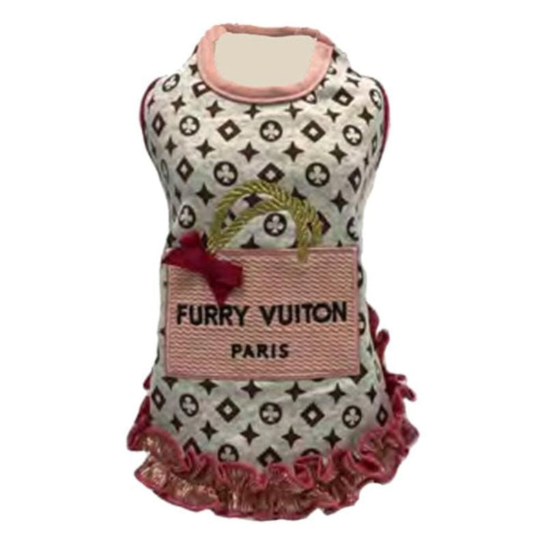luna blue Dresses MD Furry V Shopping Bag Fuchsia Pet Dress