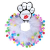 Mirage Pet Products Collars XL Birthday Fuzzy Wuzzy Colorful Pet Smoochers