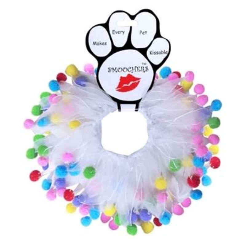 Mirage Pet Products Collars XL Birthday Fuzzy Wuzzy Colorful Pet Smoochers