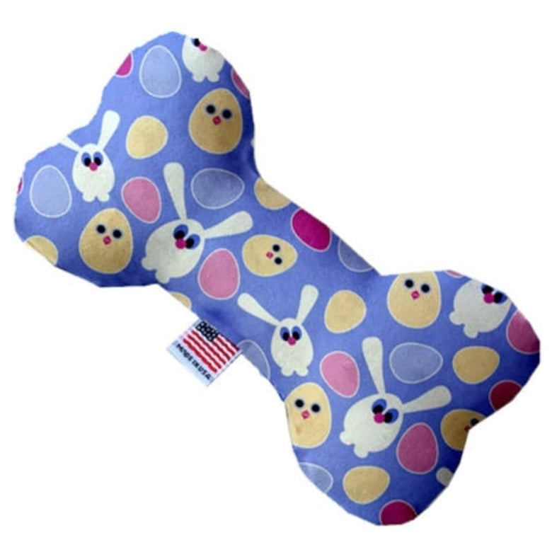 Mirage Pet Products dog toys 6" Easter Chicks and Bunnies Bone Plush Squeak Dog Toy - 3 Sizes