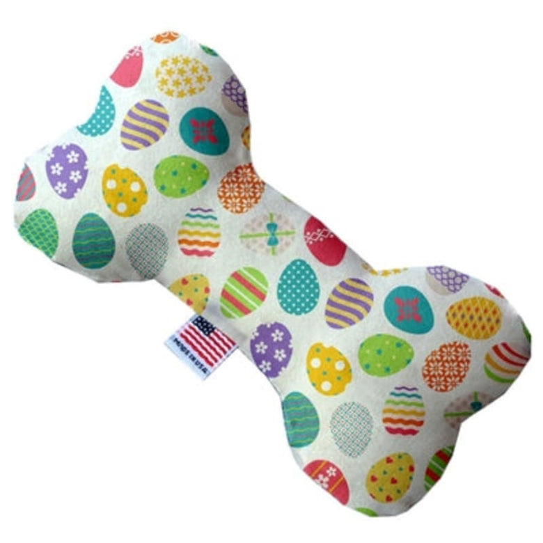 Mirage Pet Products dog toys 6" Easter Eggs Bone Plush Squeak Dog Toy - 3 Sizes