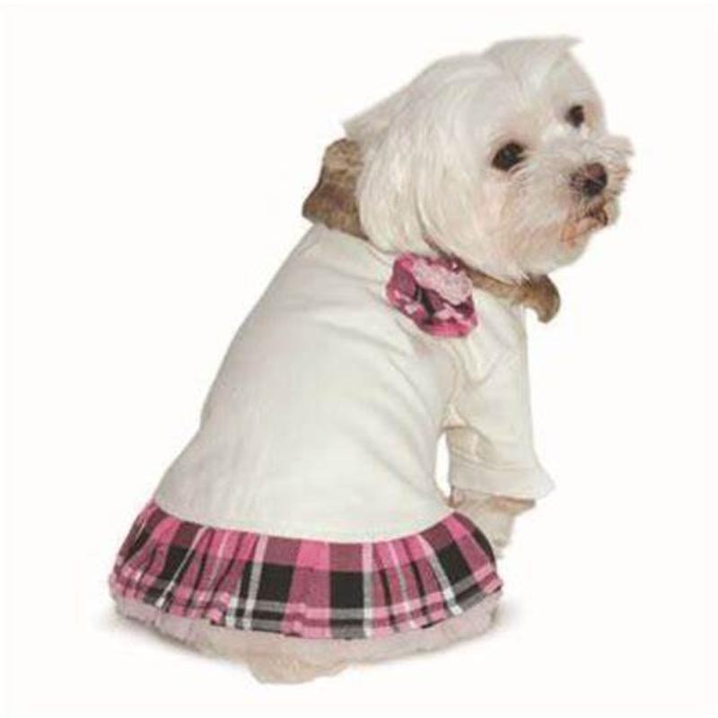 Dogo Pet Fashions Dresses XS Chelsea Pink Plaid Dog Dress - Only Available in Size XS