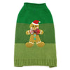 Gingerbread Man Green Christmas Holiday Dog Sweater