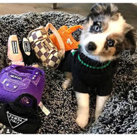 Pawlenciaga Purple HandBag Plush Squeaker Dog Toy
