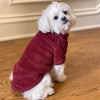 Burgundy Soft Warm Plush Fleece Dog Pullover/ Sweater