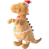 Christmas Holiday Cookie-Saurus Rex Plush Squeaky Dog Toy