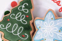 Merry Woofmas Christmas Eve Cookies Plush Squeaky Holiday Dog Toy Set - 3 Pc