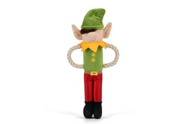 Play Pet Brands dog toys Merry Woofmas Santa's Little Elf-er Plush Squeaky Holiday Dog Toy