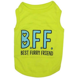 Parisian Pet® Tee's MD B.F.F. Best Furry Friend Lime Green Dog Tee
