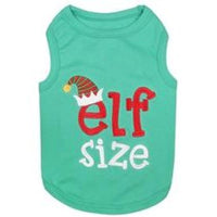 Parisian Pet Tee's XXS Elf Size Green Christmas Holiday Embroidered Dog T Shirt
