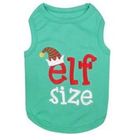 Parisian Pet Tee's XXS Elf Size Green Christmas Holiday Embroidered Dog T Shirt