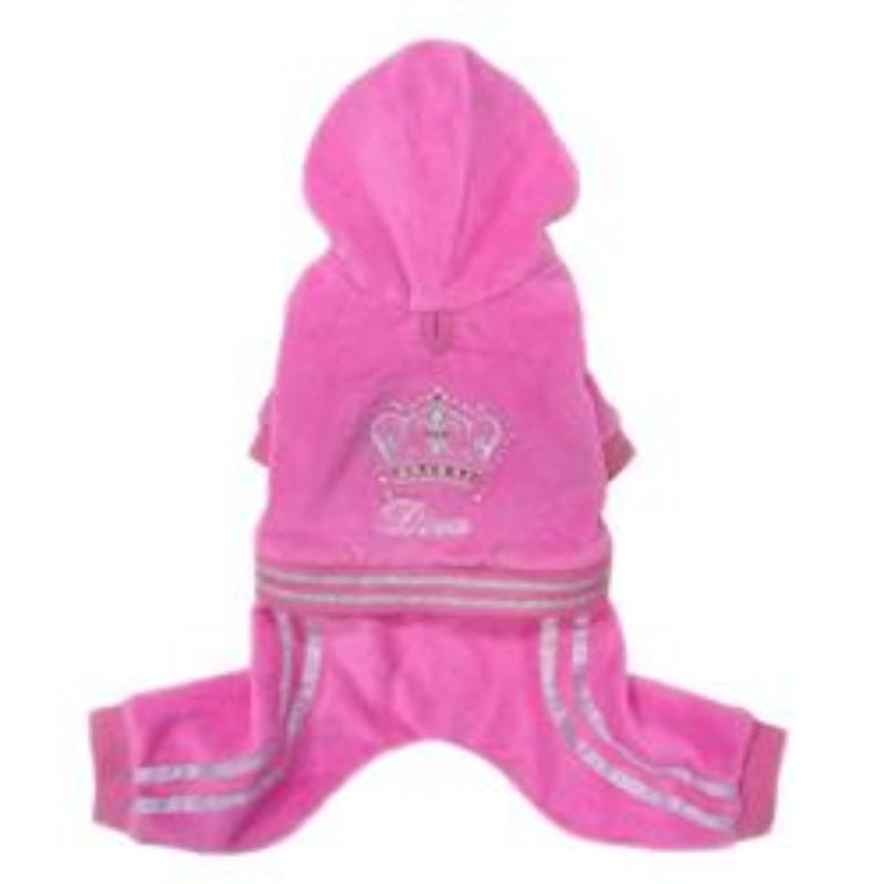 Pooch Outfitters Jumpers XXS Diva Pet Tracksuit with Hood