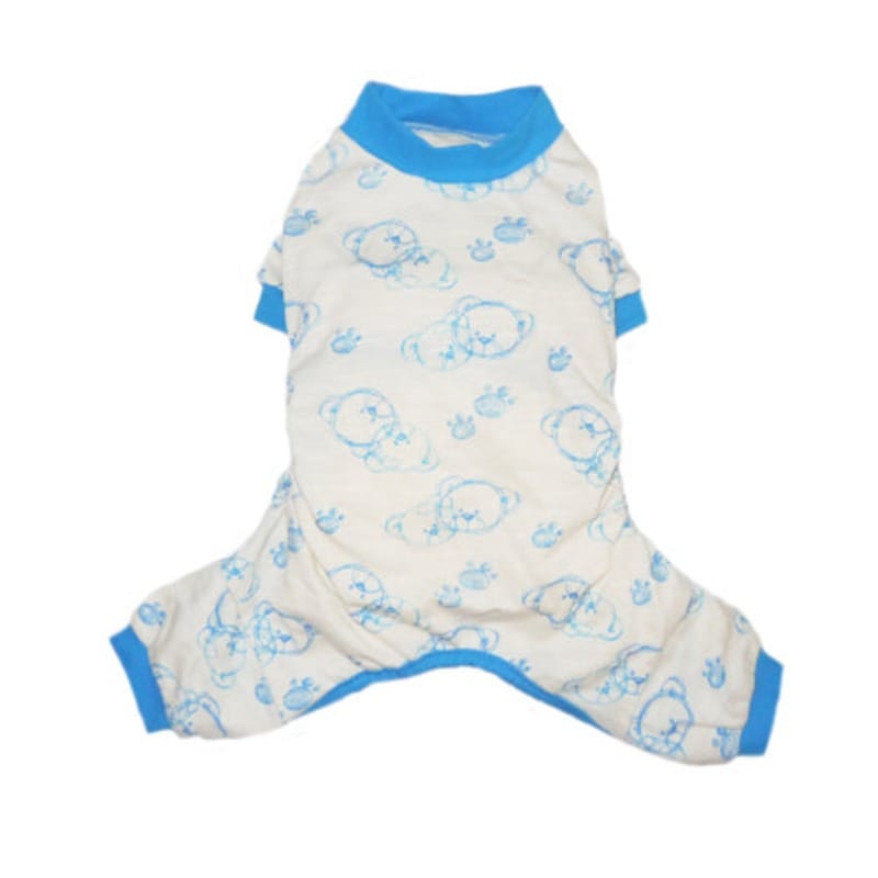Pooch Outfitters dog apparel XXS Milo Blue Cozy Sleep Dog Pajamas