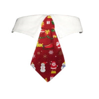 Pooch Outfitters Bow Tie XXL Christmas Holiday Theme Burgundy Dog Shirt Tie Collar