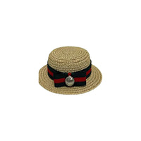 AE-GOUGOU Hats Grrrci Panama with Charm Pet Hat