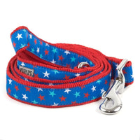 The Worthy Dog Leashes SM Patriotic Stars Blue with Red Trim Dog Leash - 2 Sizes