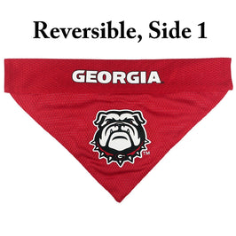 Georgia Bulldogs Reversible Reflective Pet Bandana - S/M