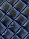 The Dog Squad Dog Coats Mercedes Metallic Coat, Navy Blue