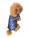 The Dog Squad Dog Coats XXS Mercedes Metallic Coat, Navy Blue