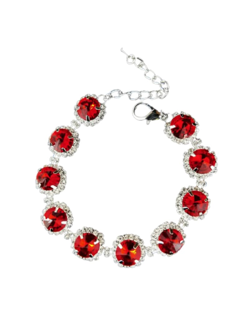 The Dog Squad Dog Necklace Red Crystal Rhinestone Dog Necklace
