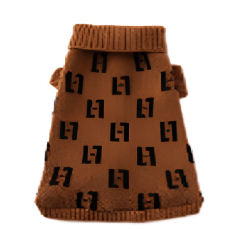 AE-DPSS-2 Sweaters S Luxury Print Pet Sweater - Brwn & Blk