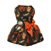 AE-CATSANDDOGSLIFESTORE dog apparel S Halloween Print w Orange Bow Pet Dress