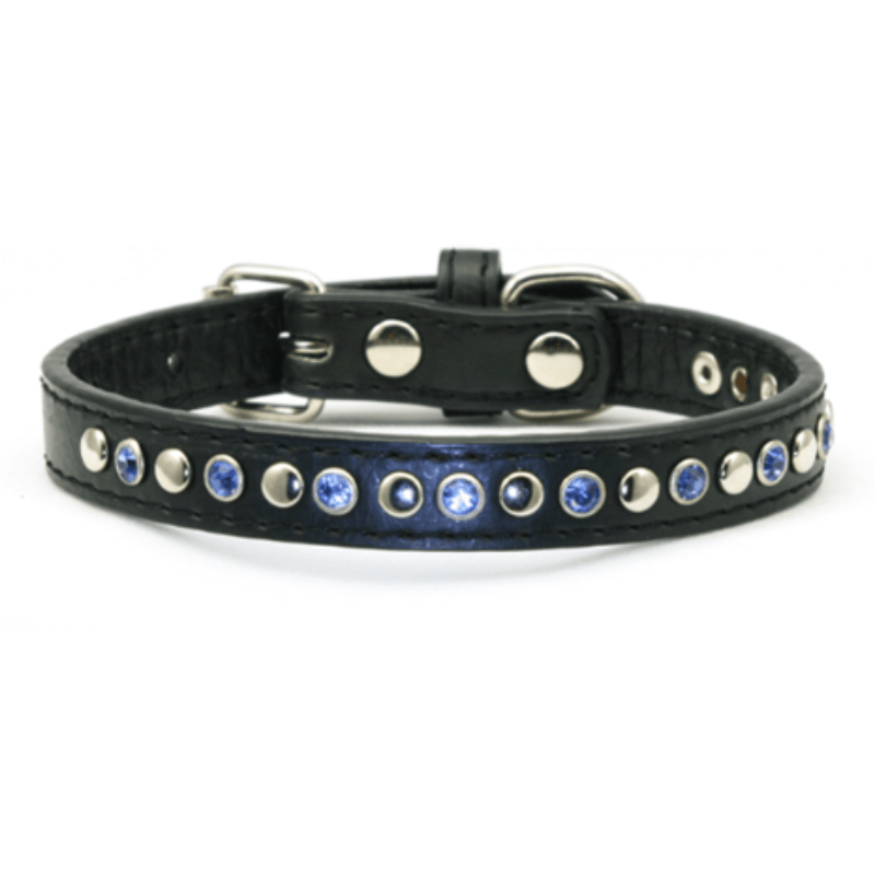 Barker's Bowtique Leashes 1/2" Blue Embellished Winston Dog Leash