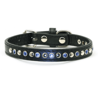 Barker's Bowtique Leashes 1/2" Blue Embellished Winston Dog Leash