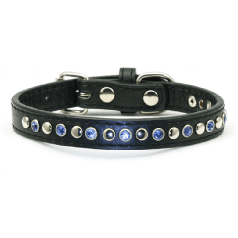 Barker's Bowtique Leashes 1/2" Blue Embellished Winston Dog Leash