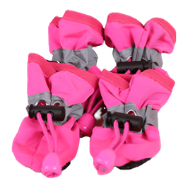 AE - PWHS Shoes XXS Anti-Slip Pet Booties - 4 Pc Set - Hot Pink