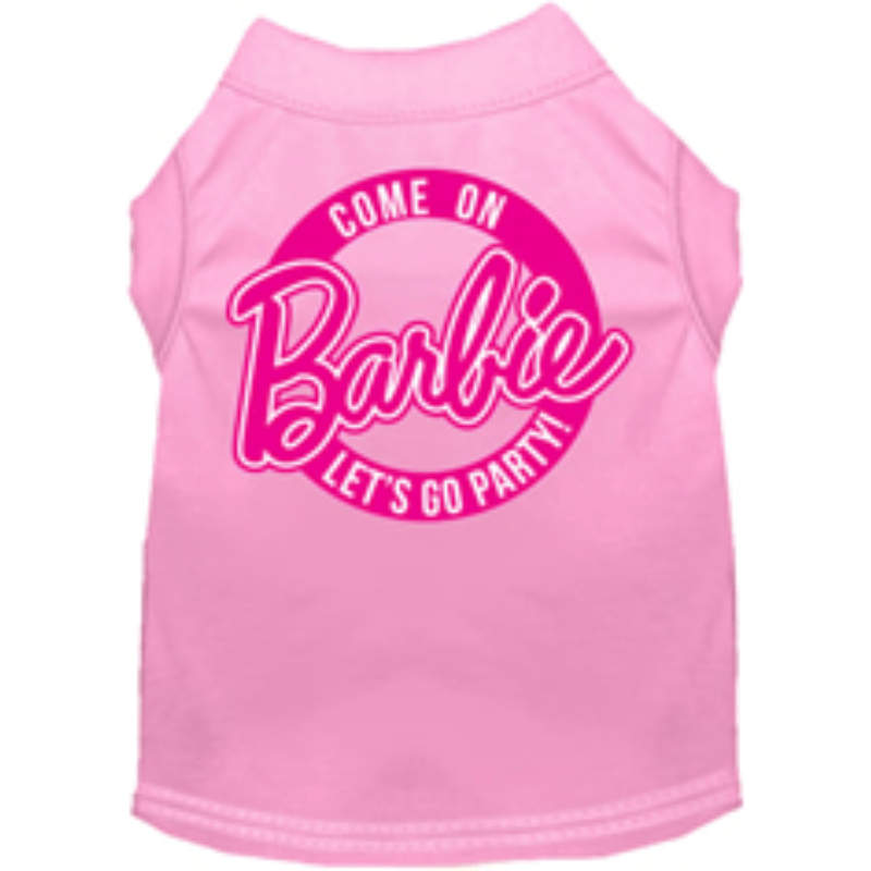 Mirage Pet Products Tee's LPnk / XS Let's Go Party BB Pet Tee - Black or Lt Pink