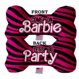 Mirage Pet Products dog toys S Let's Go Party Pet Bone Plush Toy