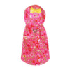 Pooch Outfitters Jackets 2XS Serena Pink Retro Flowers with Yellow Bow Hooded Pet Raincoat