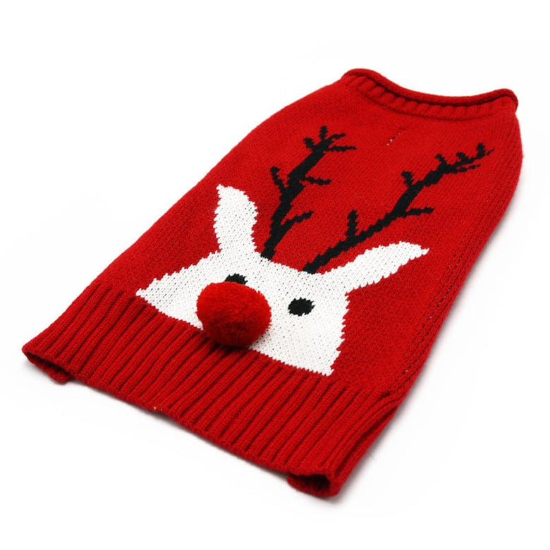 DogoPet.com Sweater Red Nose Reindeer Sweater