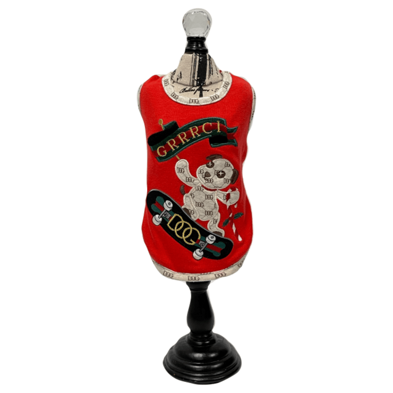 luna blue Tee's Red / XS GRRRCI Dog Skateboard Holiday Pet Tank
